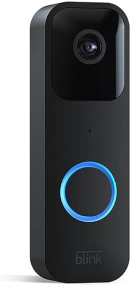 Blink Video Doorbell — Two-way audio, HD video, long-lasting battery life, wired or wire-free install, motion detection, chime app alerts, Works with Alexa (Black) - Product Image