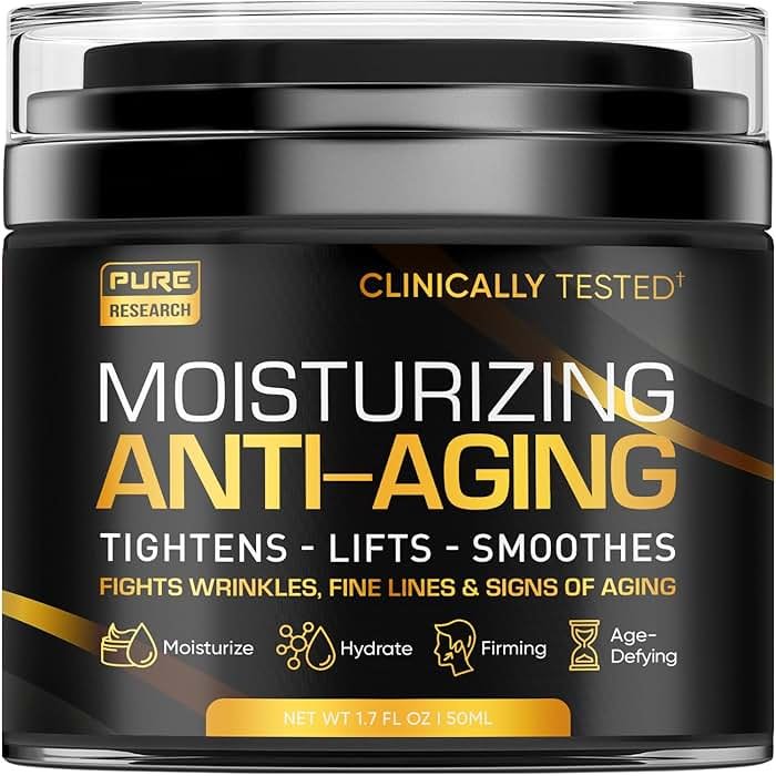 Men's Face Cream Moisturizer - Anti-Aging Cream For Men, Collagen, Retinol & Hyaluronic Acid - Day & Night - Facial Skin Care- Anti Wrinkle 1.7 oz - Product Image