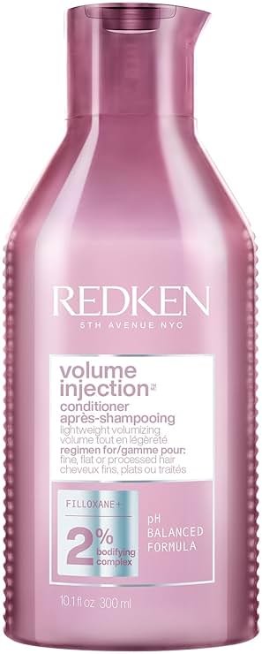 Redken Volume Injection Conditioner For Fine Hair - Adds Lift & Body, Volumizing & Detangling Without Weighing Down, Paraben Free - Product Image