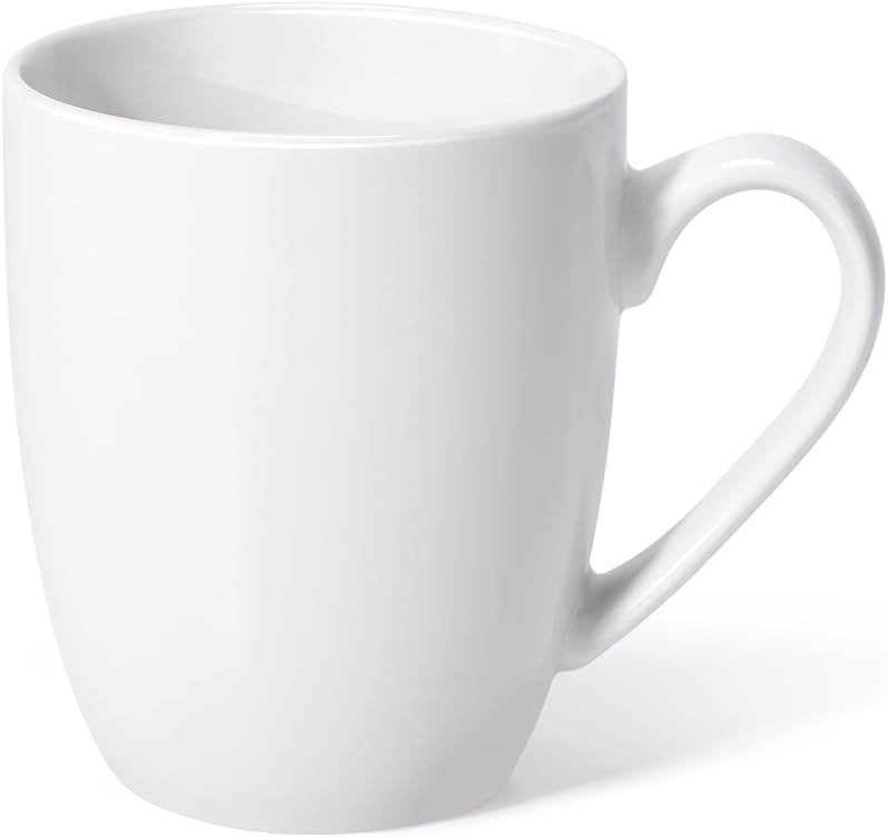Urbanstrive 16 oz Large Coffee Mug with Handle Tea Cup Novelty Coffee Cup Idea Gift for Men Women Office Work, White (White) - Product Image
