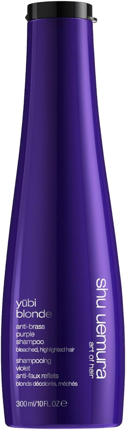 shu uemura art of hair Yubi Blonde Anti-Brass Purple Shampoo - Color-Corrects and Neutralizes Brassiness, Cleanses and Smooths, For Blonde Hair - Product Image