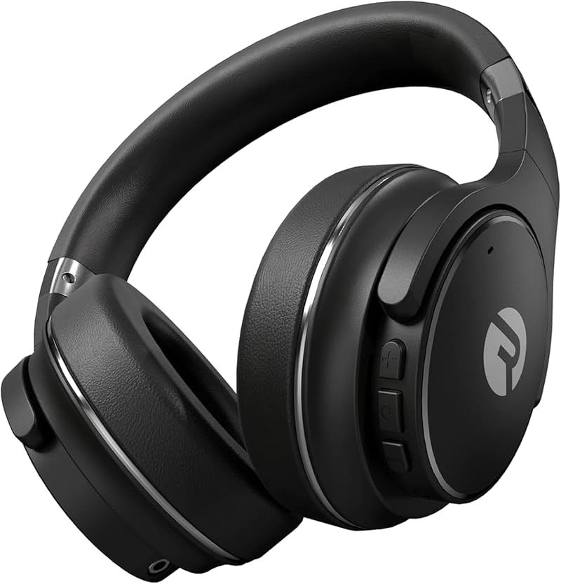 Raycon The Everyday Wireless Bluetooth Over Ear Headphones, with Active Noise Cancelling, Awareness Mode and Built in Microphone, IPX 4 Water Resistance, 40 Hours of Battery Life (Black) - Product Image