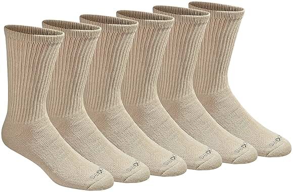 Dickies Men's Dri-Tech Essential Moisture Control Crew Socks, Available in M-XXL (6, 12 Pairs) - Product Image