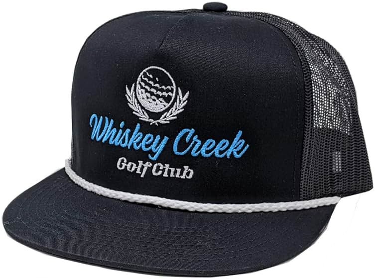 WHISKEY BENT HAT CO. Whiskey Creek Golf Club Adjustable Snapback Golf Hat w/Rope - Product Image
