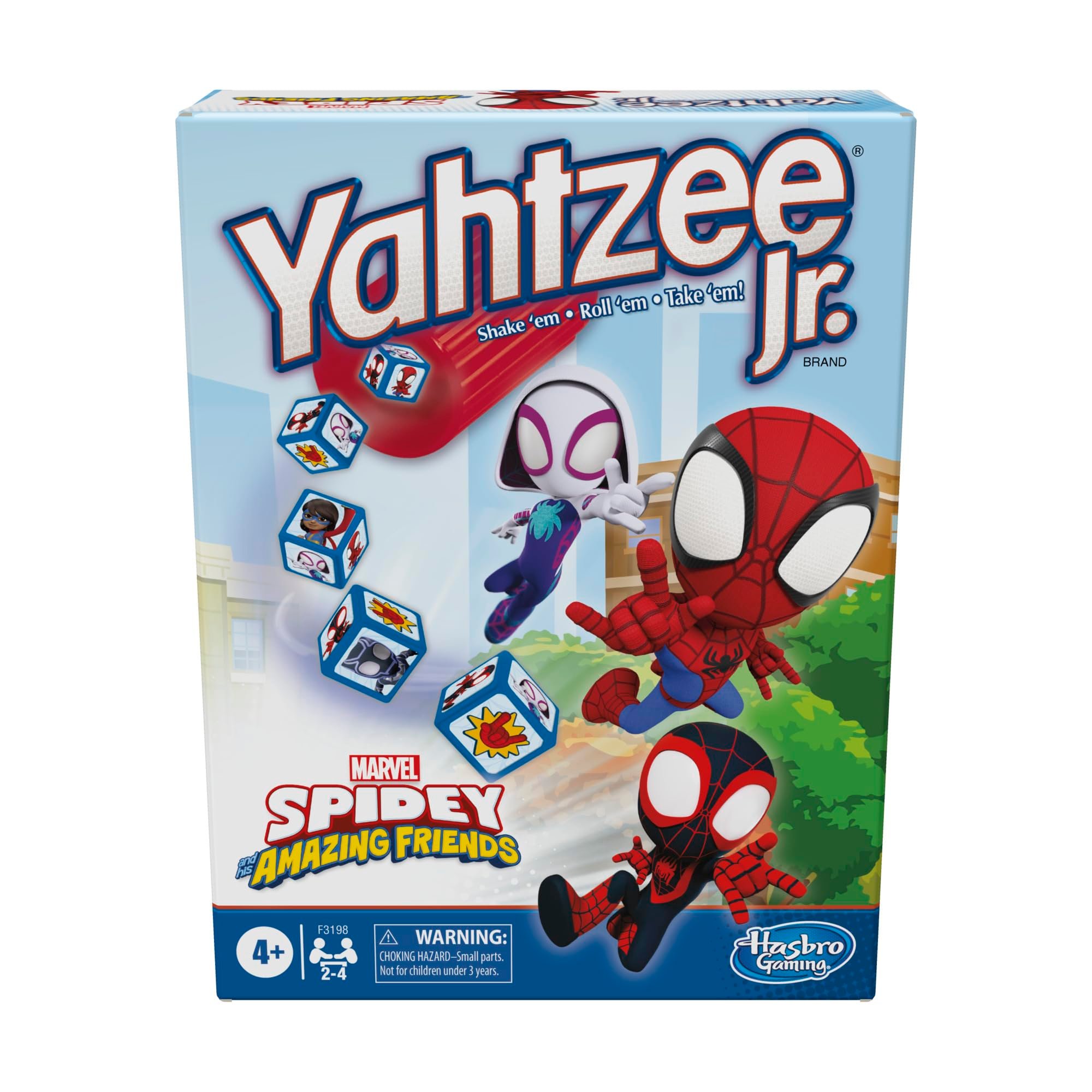 Hasbro Gaming Spidey and His Amazing Friends Yahtzee Jr.Marvel Edition Board Game for Kids, Ages 4 and Up (Amazon Exclusive) - Product Image