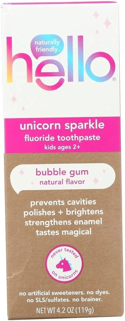HELLO Bubblegum Unicorn Sparkle Toothpaste for Kids, 4.2 OZ - Product Image