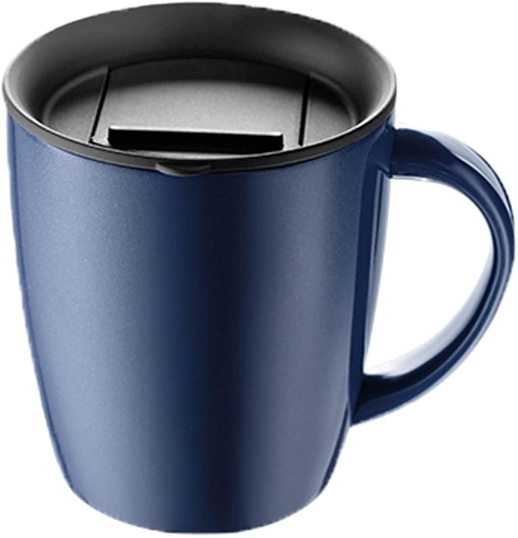 PARACITY Insulated Coffee Mug Stainless Steel Coffee Mug with Lid Handle Double Wall Vacuum Travel Mug Camping Tumbler Cup Men Women 12 oz (Blue) - Product Image