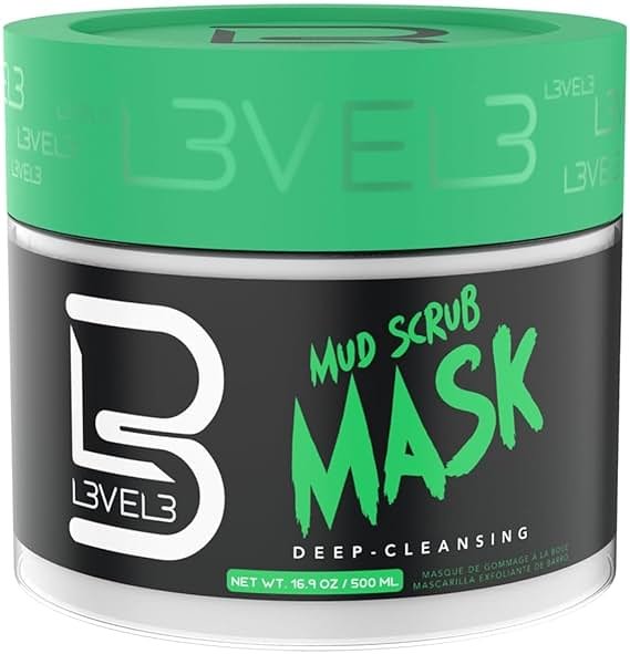 L3 Mud Facial Scrub - Reduces Acne - Gentle and Effective Exfoliation - Reduces Clogged Pores - Product Image