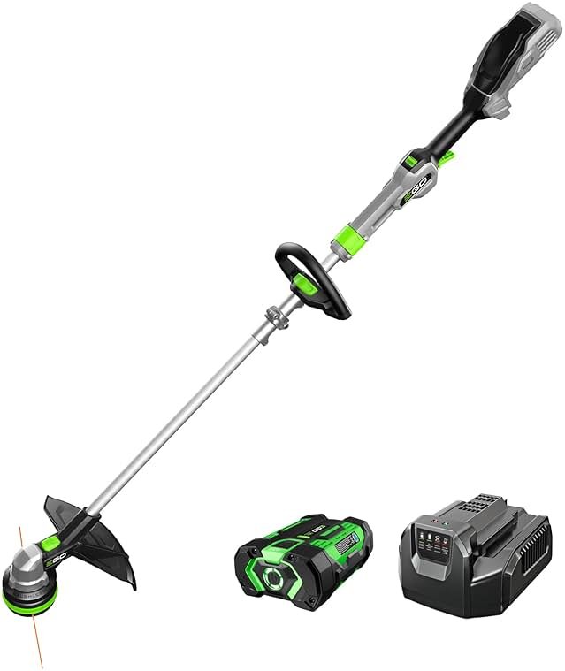 EGO Power+ String Trimmer, Battery Powered, 15" Trimmer for Weeds and Grass with POWERLOAD, Telescopic Aluminum Shaft, Includes 56V 2.5Ah Battery and Charger - ST1511T - Product Image