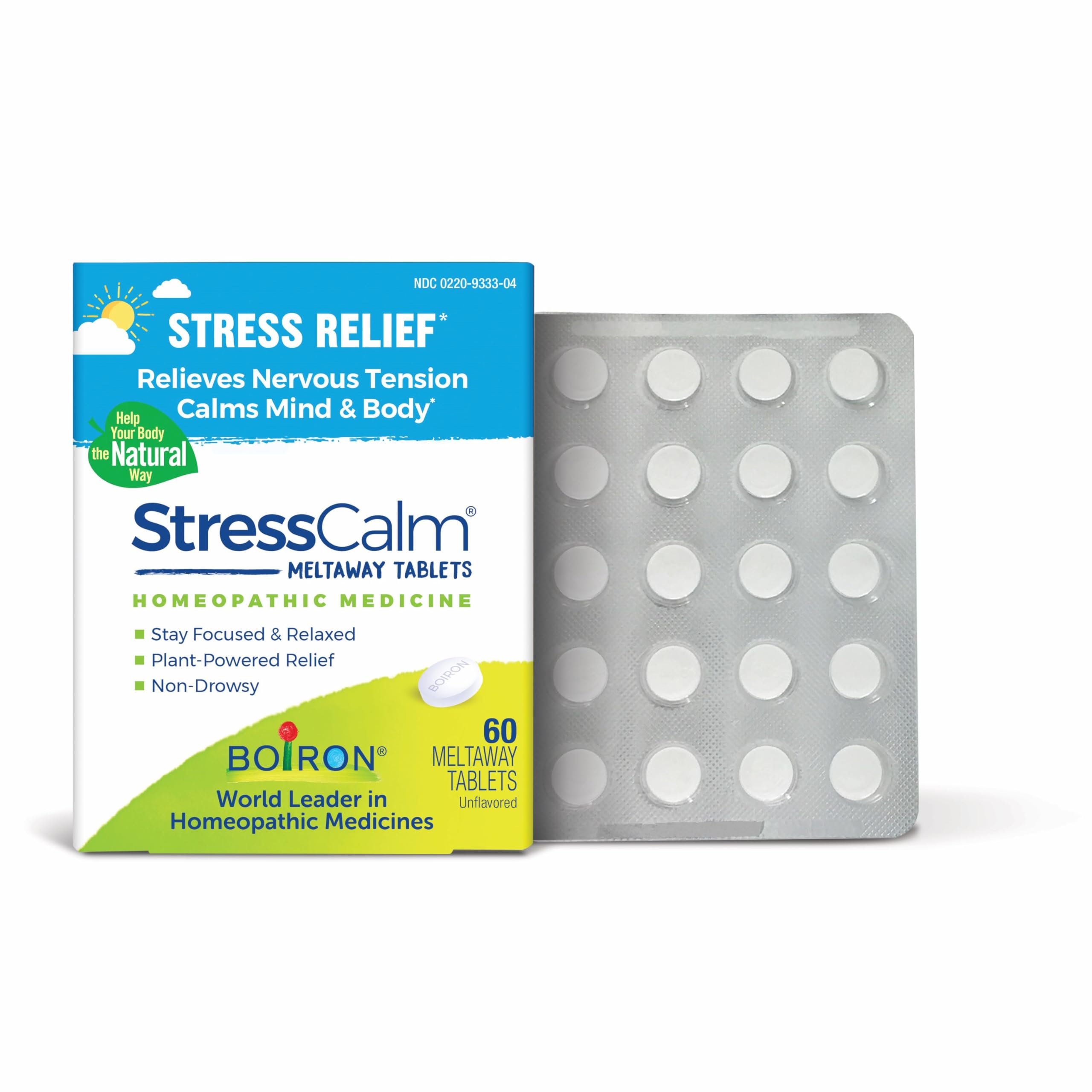 Boiron StressCalm Tablets for Relief of Stress, Anxiousness, Nervousness, Irritability, and Fatigue - 60 Count - Product Image