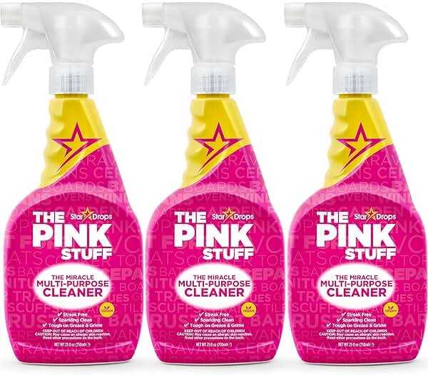 Stardrops - The Pink Stuff - The Miracle Multi-Purpose Cleaning Spray 750ml 3-Pack Bundle (3 Multi-Purpose Spray) - Product Image