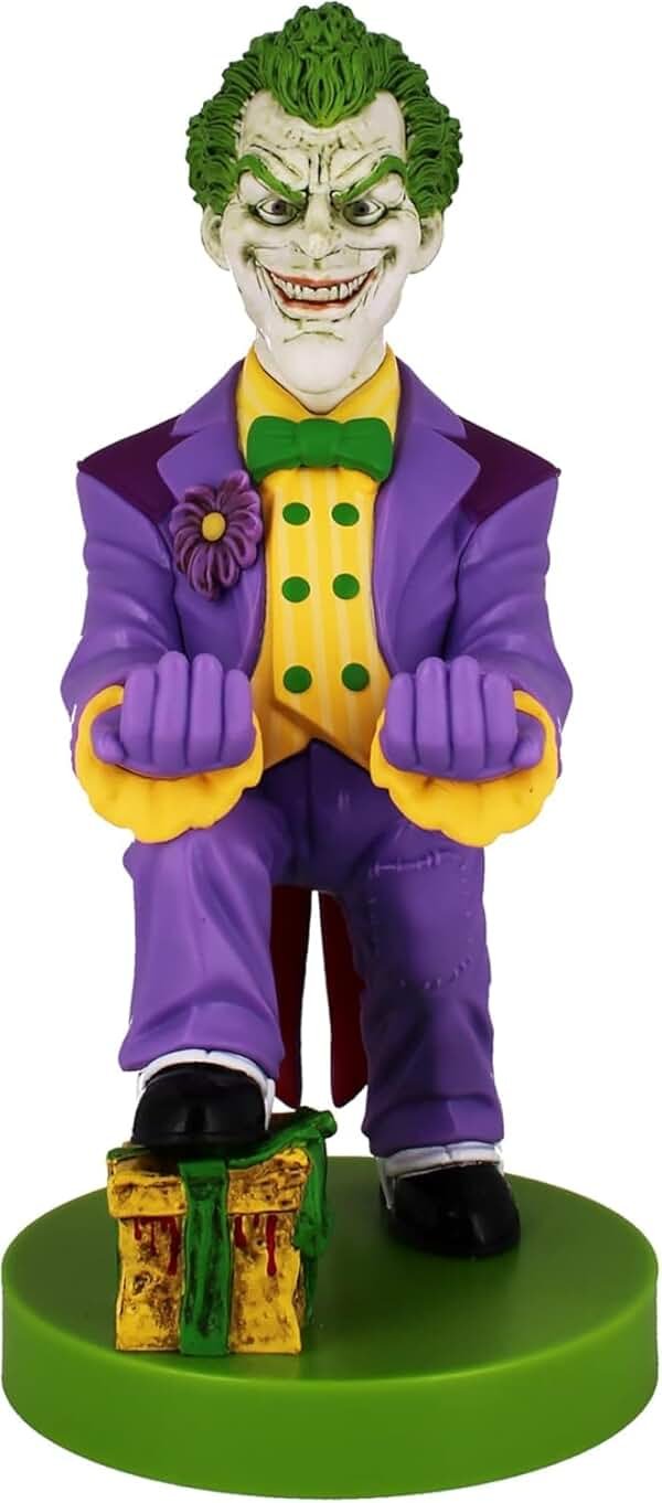Exquisite Gaming: Warner Bros: Joker - Original Mobile Phone & Gaming Controller Holder, Device Stand, Cable Guys, Licensed Figure, Small - Product Image