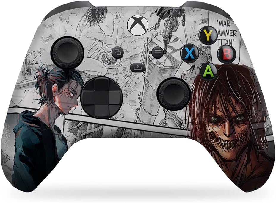 DreamController Attackk On Titan Custom X-box Controller Wireless compatible with X-box One/X-box Series X/S Proudly Customized in USA with Permanent HYDRO-DIP Printing (NOT JUST A SKIN) - Product Image