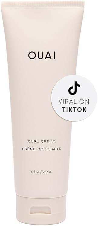OUAI Curl Cream - Curl Defining Cream with Chia & Linseed Oil - Enhances Definition, Hydration & Shine - Tames Frizz & Protects from Humidity - Silicone-Free Curly Hair Products for Women (8 oz) - Product Image