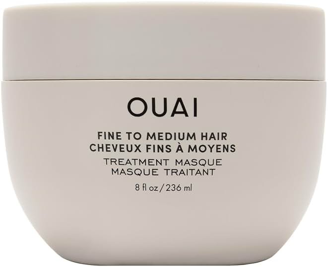 OUAI Fine to Medium Hair Treatment Mask - Lightweight Deep Conditioning Hair Mask with Shea Butter, Keratin & Panthenol - Helps Hydrate, Fight Frizz, Strengthen & Repair Damage (8 oz) - Product Image