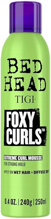 Bed Head by TIGI Foxy Curls Extreme Curl Mousse, Curl-Defining and Anti-Frizz Styling Mousse for Strong Hold, 8.4 oz - Product Image