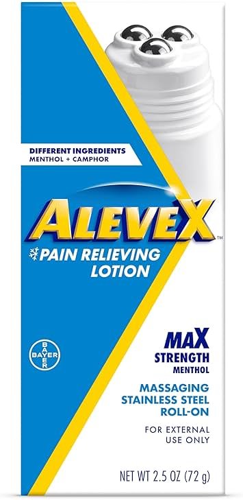 AleveX Topical Pain Relief Lotion with Rollerball Applicator - Long Lasting Arthritis and Muscle Pain Relief, 2.5 oz - Product Image