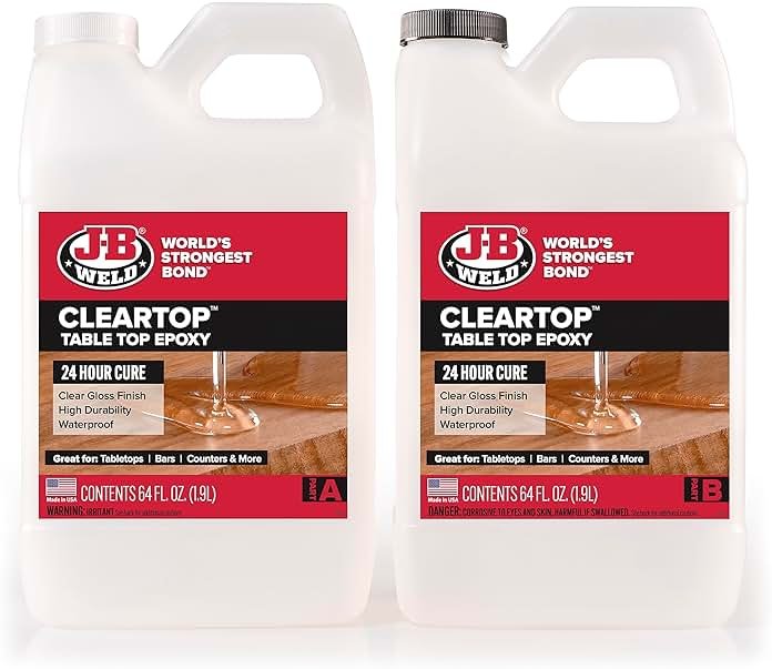 J-B Weld Tabletop Epoxy Resin, 1 Gallon Kit, 24 Hour Cure,Cures Clear, Scratch & Water Resistant - Product Image