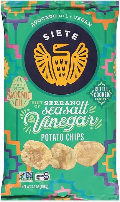 Siete Potato Chips Sea Salt Vinegar 5.5 OZ - Product Image