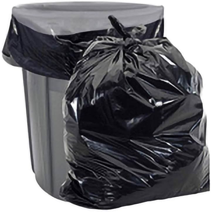 Aluf Plastics 55-60 Gallon Trash Bags - 1.5 MIL (eq) Black Heavy Duty Trash Can Liners - 38" x 58" - Pack of 100 - For Contractor, Industrial, Commercial, & Outdoor - Product Image