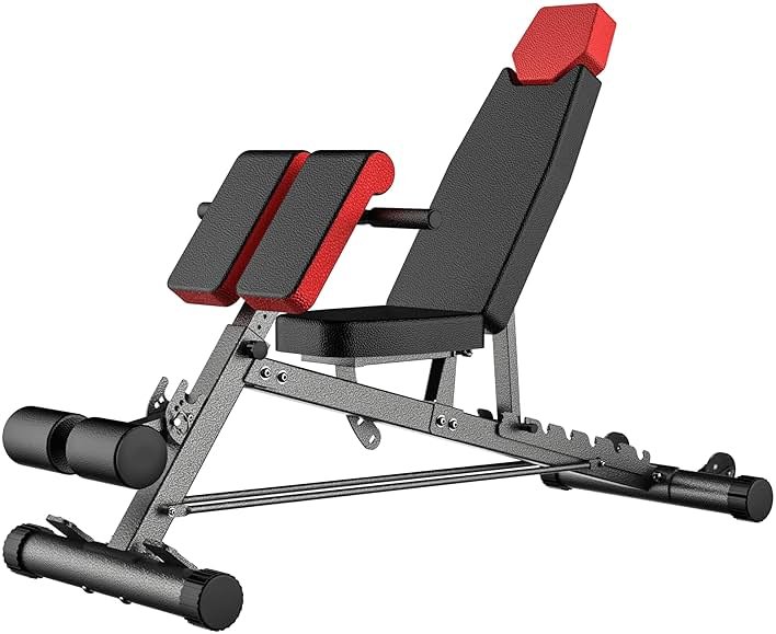 Finer Form Multi-Functional FID Weight Bench for Full All-in-One Body Workout – Hyper Back Extension, Roman Chair, Adjustable Ab Sit up Bench, Incline Decline Bench, Flat Bench - Product Image