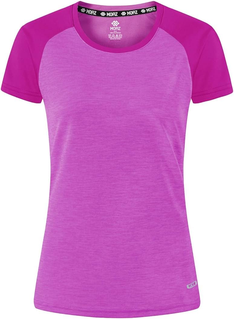 MoFiz Women's Short Sleeve UPF 50+ Sun Protection Sports T-Shirt Quick Dry Running Workout Athletic Tee Top - Product Image