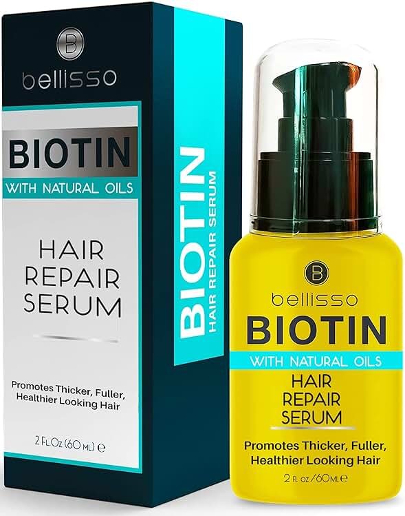 Biotin Hair Thickening Serum for Men and Women - Intense Strengthening Treatment Product with Natural Botanical Oil Blend to Help Boost Thin Hair - Repair Thinning Hair, Increase Volume and Shine - Product Image