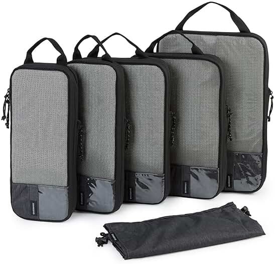BAGSMART 6 Set /4 Set/2 Set Compression Packing Cubes for Travel, Lightweight Luggage Organizer Bags, Durable Space Saver Bags Travel Essentials - Product Image