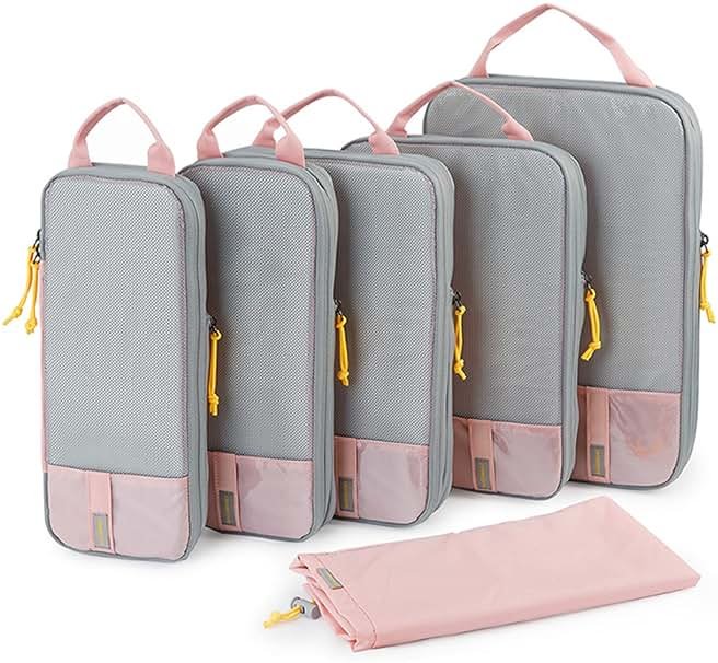 BAGSMART 6 Set /4 Set/2 Set Compression Packing Cubes for Travel, Lightweight Luggage Organizer Bags, Durable Space Saver Bags Travel Essentials - Product Image