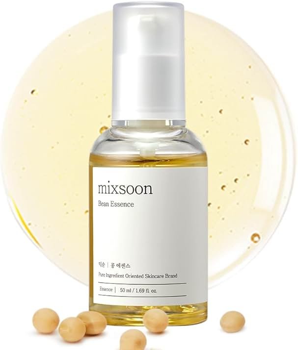 mixsoon Bean Essence Korean Skin Care, Gentle AHA Exfoliating Essence for Glass Skin Glow, Hydrating Face Serum with Fermented Bean, Smooth Skin, 50ml / 1.69 fl.oz. Korean Glass Skin Care - Product Image