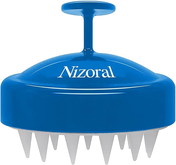 Nizoral Hair Shampoo Brush with Soft Silicone Scalp Massager Brush Head, for All Hair Types, Deep Cleanses Scalp and Removes Dead Flaky Skin and Residue - Product Image