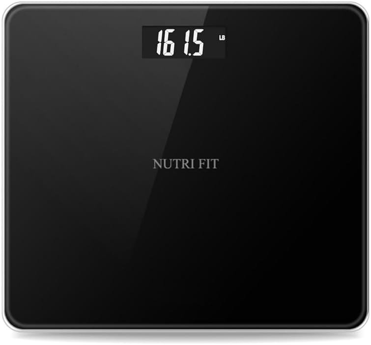 NUTRI FIT Digital Bathroom Scale for Body Weight, Bath Scale for Accurate Weight Watching with Large LCD Display, Most Accurate for The Elderly Safe Home Use, 330 lbs - Product Image