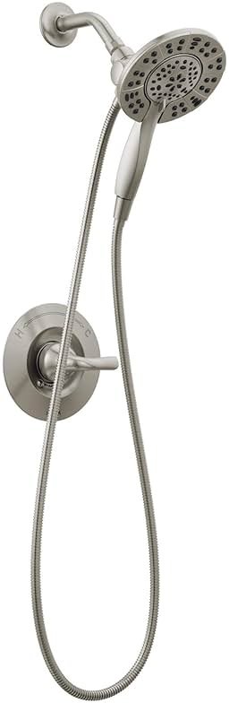 Delta Arvo 14 Series Brushed Nickel Shower Faucet Set with In2ition 2-in-1 Dual Shower Head with HandHeld Spray Combo, Valve Trim Kit, SpotShield Stainless 142840-SP-I (Valve Included) - Product Image