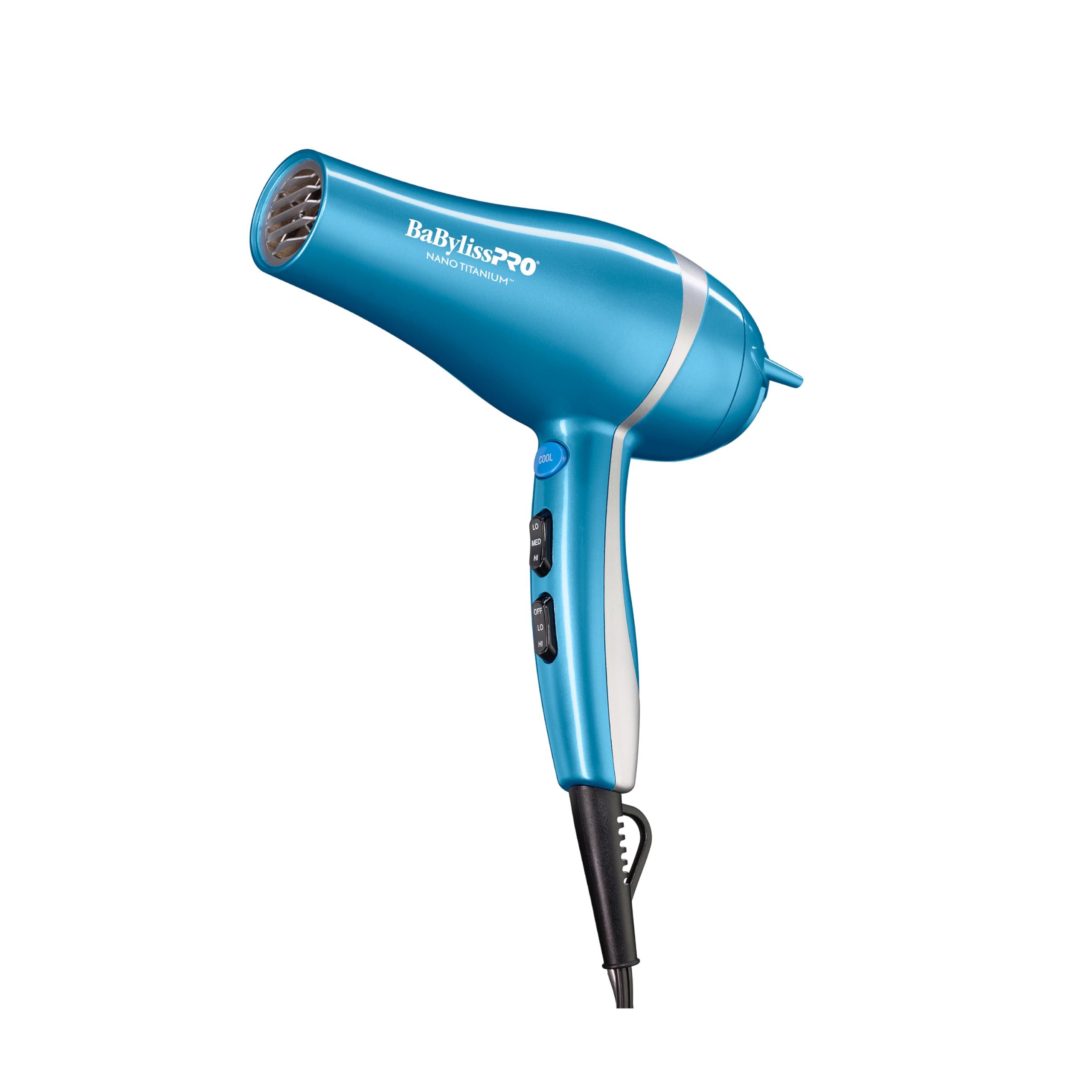 BaBylissPRO Nano Titanium 2000-Watt Blow Dryer with Concentrator Nozzle, Professional Grade Ionic Corded Styling Tool for Hair - Product Image