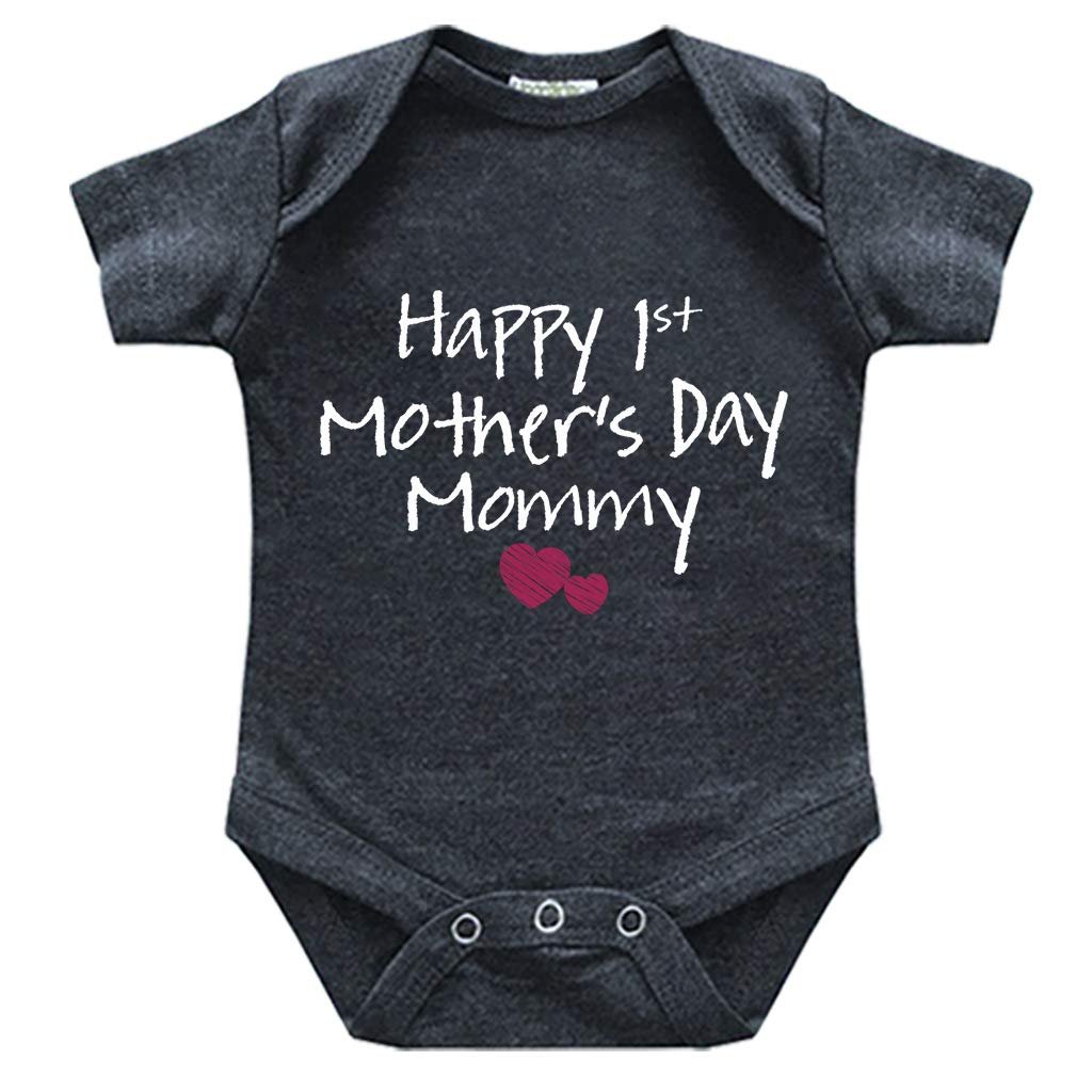Comfiv first mothers day baby boy girl outfit happy 1st mother's day mommy bodysuit gifts - Product Image