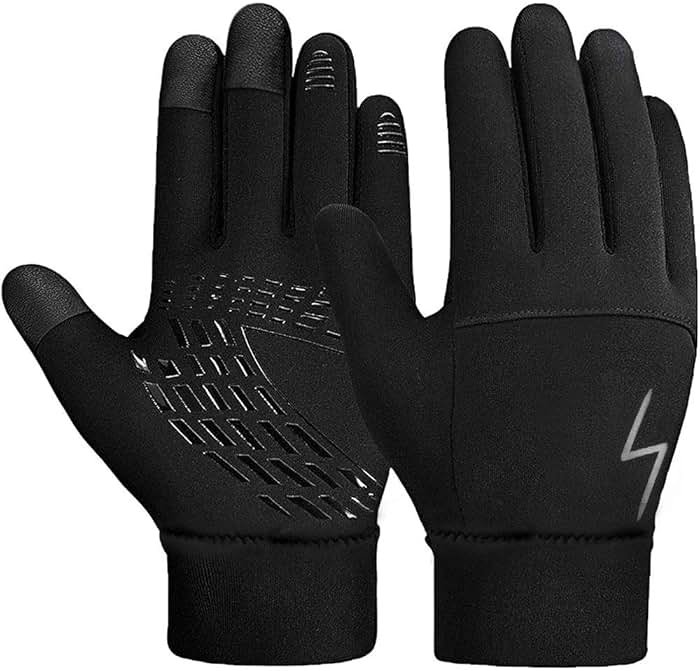 YukiniYa Kids Winter Gloves Back Water Repellent Touchscreen Warm Fleece Anti-Slip for Boys Girls Teen 3-15 Years - Product Image