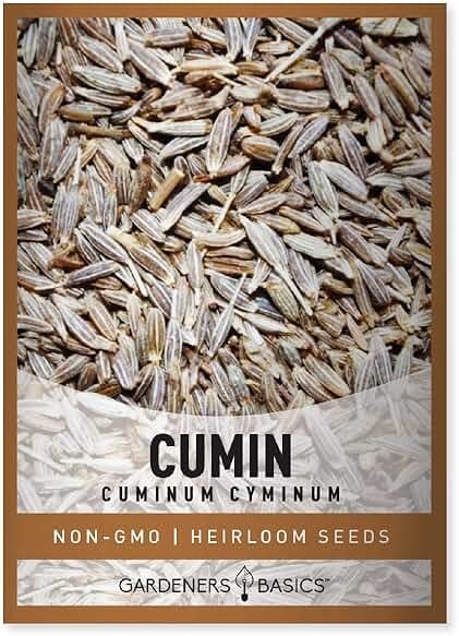 Gardeners Basics, Cumin Seeds for Planting is A Heirloom, Non-GMO Herb Variety- Cuminum Cyminum Herb Seeds Great for Indoor and Outdoor Gardening - Product Image