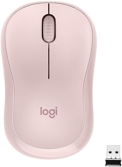 Logitech M220 Silent Wireless Mouse, 2.4 GHz with USB Receiver, 1000 DPI Optical Tracking, 18-Month Battery, Ambidextrous, Compatible with PC, Mac, Laptop - Rose - Product Image