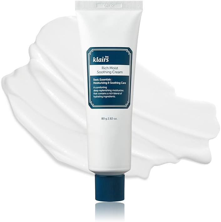 DearKlairs Rich Moist Soothing Cream | Korean Face Moisturizer for Dry&Sensitive Skin with Ceramide, Centella Asiatica & Beta-Glucan, Skin Barrier Repair, 24-Hour Hydration, 2.82 Fl Oz - Product Image