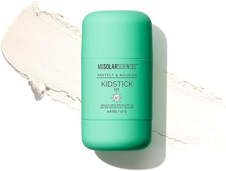 MDSolarSciences Mineral KidStick SPF 40 | Gentle Sunscreen Stick for Kids | Zinc Oxide, Vitamins C & E | Easy Glide On, Broad-Spectrum, Fragrance-Free | Baby Registry Essential | 0.6 oz - Product Image
