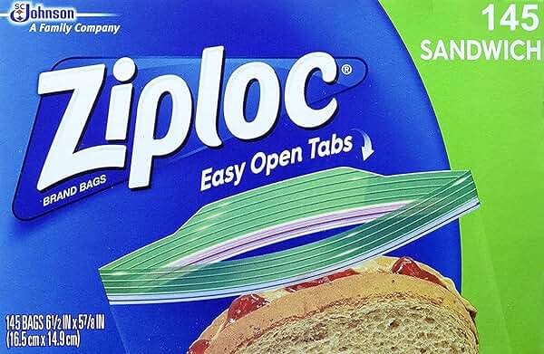 Concession Essentials Ziploc Sandwich Bags - Box of 145ct - Product Image