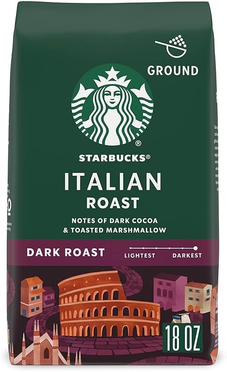 Starbucks Ground Coffee, Dark Roast Coffee, Italian Roast, 100% Arabica, 1 bag (18 oz) - Product Image