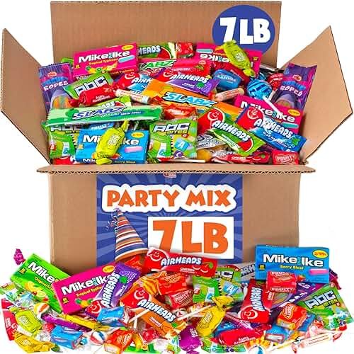 A Great Surprise Assorted Candy Mix - 7 Pound BOX - Individually Wrapped Candies - Pinata Candy Mix - Product Image