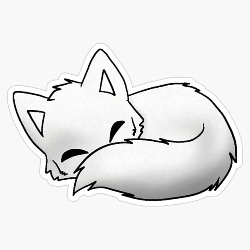 Magnet Cute Arctic Fox Magnet Bumper Sticker Car Magnet Flexible Reuseable Magnetic Vinyl 5" - Product Image