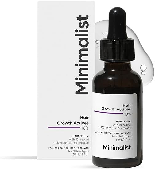Minimalist Hair Density Serum 18% | Hair Growth Serum With Procapil, Capixyl, Redensyl, Anagain & Baicapil For Hair Fall Control | Women & Men | 30 ml | 18% - Product Image