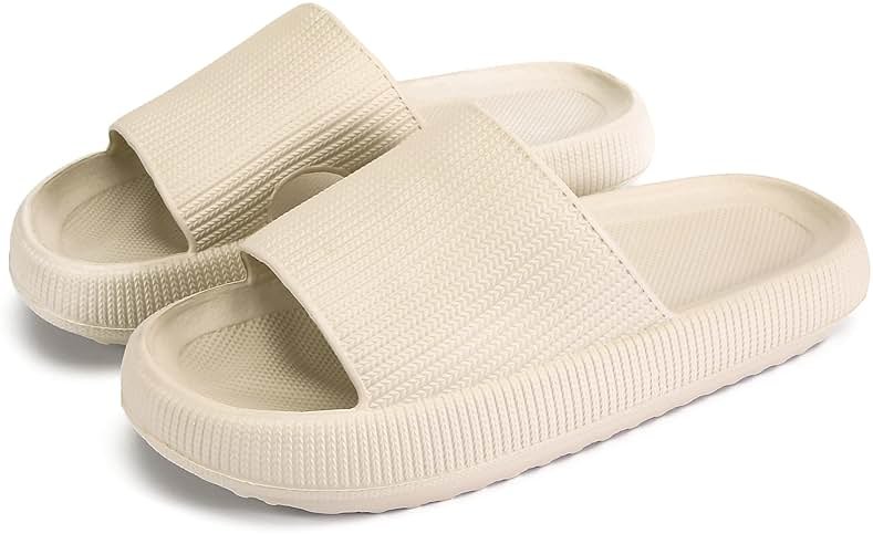 rosyclo Cloud Slippers for Women and Men, Pillow House Slippers Shower Shoes Indoor Slides Bathroom Sandals, Ultimate Comfort, Lightweight, Thick Sole, Non-Slip, Easy to Clean - Product Image