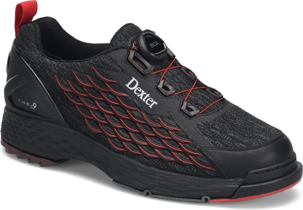 Dexter Men's THE C9 Knit BOA Bowling Shoes - Available in Medium and Wide Width - Interchangeable Slide Soles and Heels - Made for Both Left and Right Handed Bowlers - Product Image