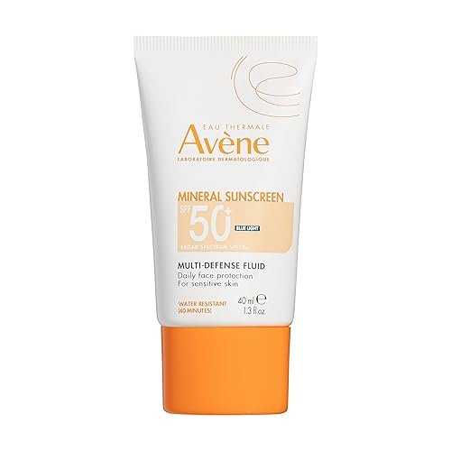 Avène Mineral Sunscreen Multi-Defense Fluid Tinted SPF 50+, Clean Formula Sunscreen for Sensitive Skin, Reef Friendly, Tint, Non-Whitening, Antioxidant Protection, 1.3 Fl Oz - Product Image