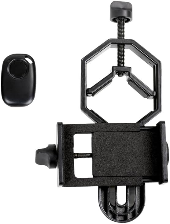 Celestron – Smartphone Adapter and Bluetooth Remote for Telescope, Binoculars & Spotting Scopes – Capture Images & Video Through Your Optics – Simple, Durable, Metal Body - Compact and Travel-friendly - Product Image