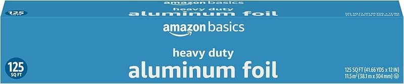 Amazon Basics Heavy Duty Aluminum Foil for Cooking, Grilling, Food Storage, Roasting, 125 Sq Ft (Pack of 1) - Product Image